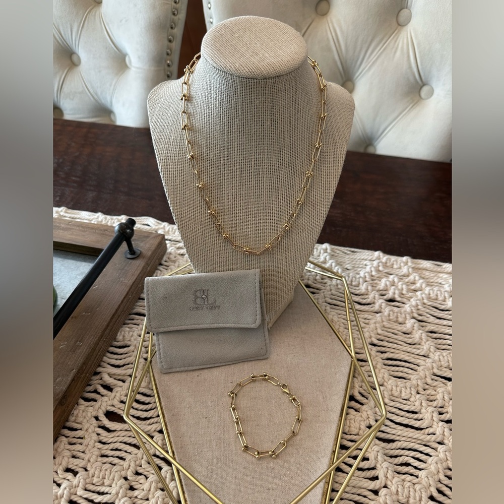 Bony Levy 14k Yellow Gold Ball Link Necklace And Bracelet Set